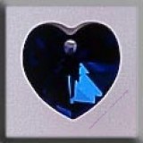 13041 Small Heart Bermuda Blue 10.3/10 mm