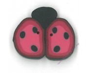 Пуговица 1103.M Средняя клюквенная божья коровка (medium cranberry ladybug)