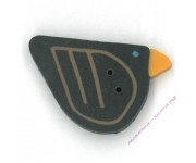 Пуговица 1106.L Большая чёрная птица (large black bird)