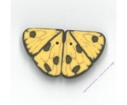 Пуговица 1142 Жёлтая бабочка (yellow butterfly)