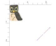 Пуговица 1187.M Средняя сова (medium owl)