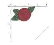 Пуговица 2262.S Маленькая красная роза (small red rose)