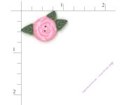 Пуговица 2264.S Маленькая розовая роза (small pink rose)