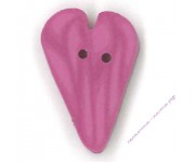 3341.M Среднее темно-розовое бархатное сердце (medium azalea velvet heart)