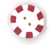 Пуговица 4415.S Маленькая красная мятная конфета (small red peppermint)