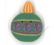 Пуговица 4451 Шар с орнаментом "сердце" (heart ornament)