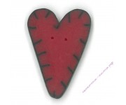 Пуговица AP1000.X Очень большое красное сердце (extra large red applique heart)