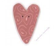 Пуговица NH1048.X Очень большое розовое сердце со спиралями (extra large rose nancy's heart)
