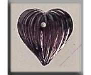 12068 Medium Fluted Heart Amethyst 11х12 мм