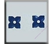 12189 4 Petal Flower Matte Sapphire 4 мм