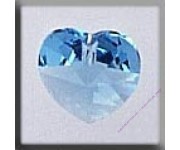Пуговица Mill Hill 13038 Small Heart Aquamarine 10.3/10 mm