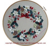 Ribbon's Christmas wreath (схема)