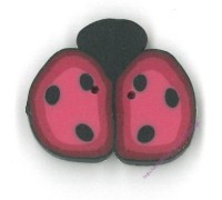 Пуговица 1103.M Средняя клюквенная божья коровка (medium cranberry ladybug)