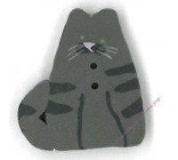 Пуговица 1160.S Маленький серый кот (small almost black cat)