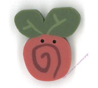 Пуговица 2310.S Маленький малиновый бутон (small raspberry swirly bud)