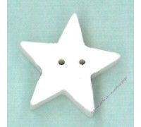 Пуговица 3313.L Большая белая звезда (large white star)