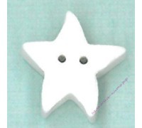 Пуговица 3313.M Средняя белая звезда (medium white star)