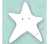 Пуговица 3313.X Очень большая белая звезда (extra large white star)