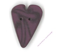Пуговица 3337.M Среднее сливовое бархатное сердце (medium plum velvet heart)
