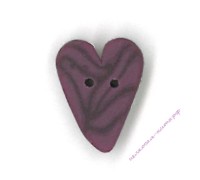 Пуговица 3337.S Маленькое сливовое бархатное сердце (small plum velvet heart)