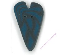 Пуговица 3338.L Большое синее бархатное сердце (large blue velvet heart)