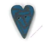 Пуговица 3338.S Маленькое синее бархатное сердце (small blue velvet heart)