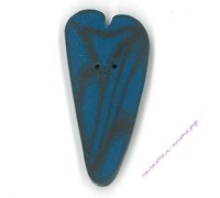 Пуговица 3338.X Очень большое синее бархатное сердце (extra large blue velvet heart)