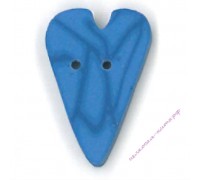 Пуговица 3342.M Среднее синее бархатное сердце (medium bluejay velvet heart)