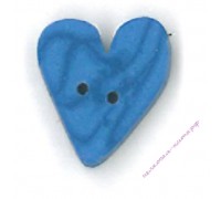 3342.S Маленькое синее бархатное сердце (small bluejay velvet heart)