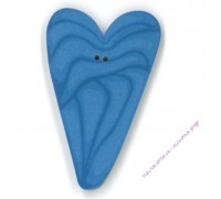 Пуговица 3342.X Очень большое синее бархатное сердце (extra large bluejay velvet heart)