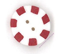 Пуговица 4415.S Маленькая красная мятная конфета (small red peppermint)
