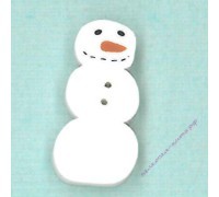 Пуговица 4485.S Маленький простой снеговик (small primitive snowman)
