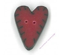 Пуговица AP1000.S Маленькое красное сердце (small red applique heart)