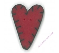 Пуговица AP1000.X Очень большое красное сердце (extra large red applique heart)