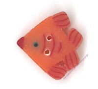 Пуговица CB1021.S Маленькая квадратная рыба оранжевого цвета (small orange fish)
