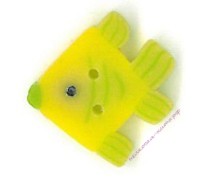 Пуговица CB1023.S Маленькая квадратная рыба цвета нарцисса (small daffodil fish)