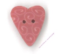 Пуговица NH1048.S Маленькое розовое сердце со спиралями (small rose nancy's heart)
