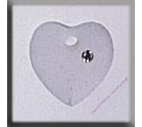 Пуговица Mill Hill 13049 Small Frosted Heart Crystal 10 мм