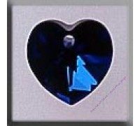Пуговица Mill Hill 13041 Small Heart Bermuda Blue 10.3/10 mm