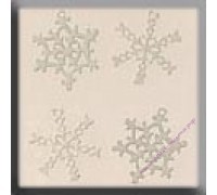 Пуговица Mill Hill 15001 White Metal Snowflake