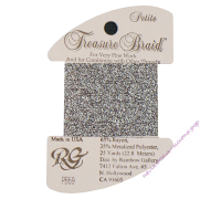 Металлизированная нить RG Treasure Braid PB59 Black Silver