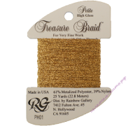 Металлизированная нить RG Treasure Braid PH01 Gold