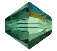Бусина Кристалл Swarovski Emerald Aurore Boreale (205 AB) 4 мм