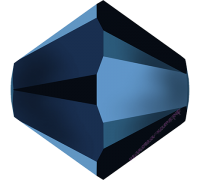 Бусина Кристалл Swarovski Crystal Metallic Blue 2x (001 MEBL2) 4 мм